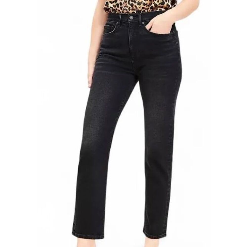 Loft Women High Rise Flare Crop Black EUC Size 12